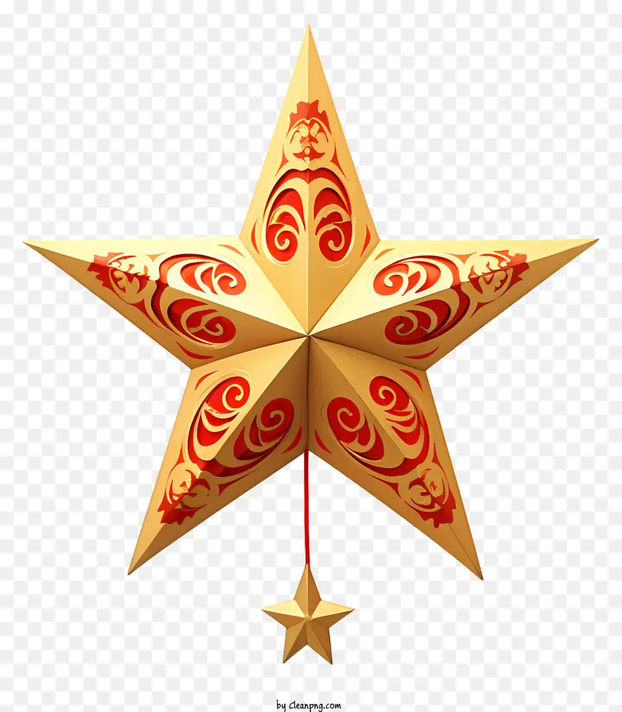Enfeite De Natal，Ornamento Em Forma De Estrela PNG