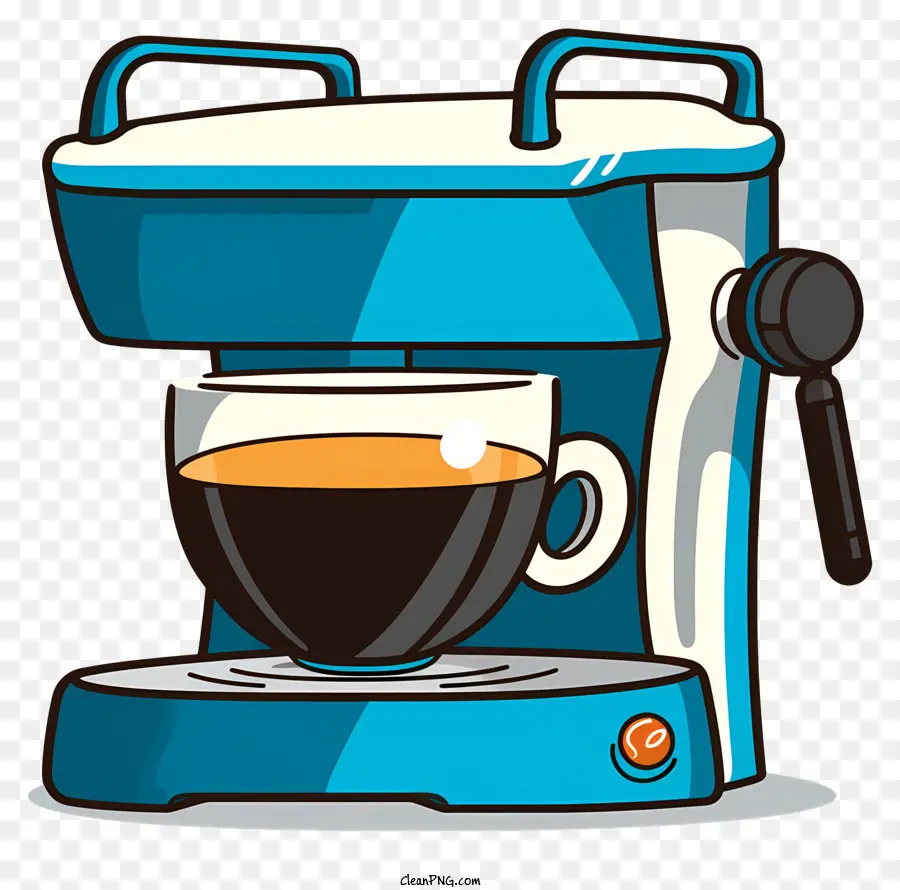 Pequena Cafeteira，Cafeteira Azul E Branca PNG