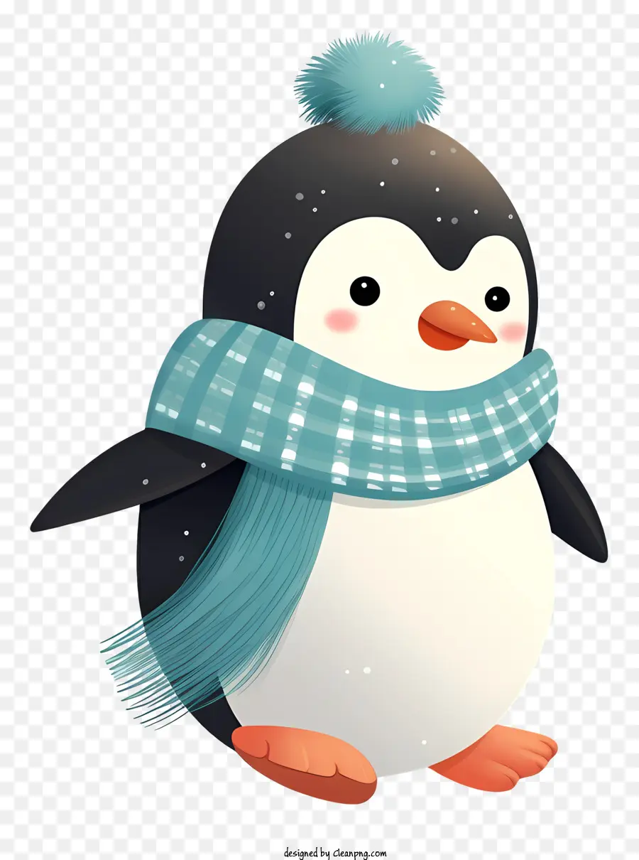 Penguin，Lenço Azul PNG