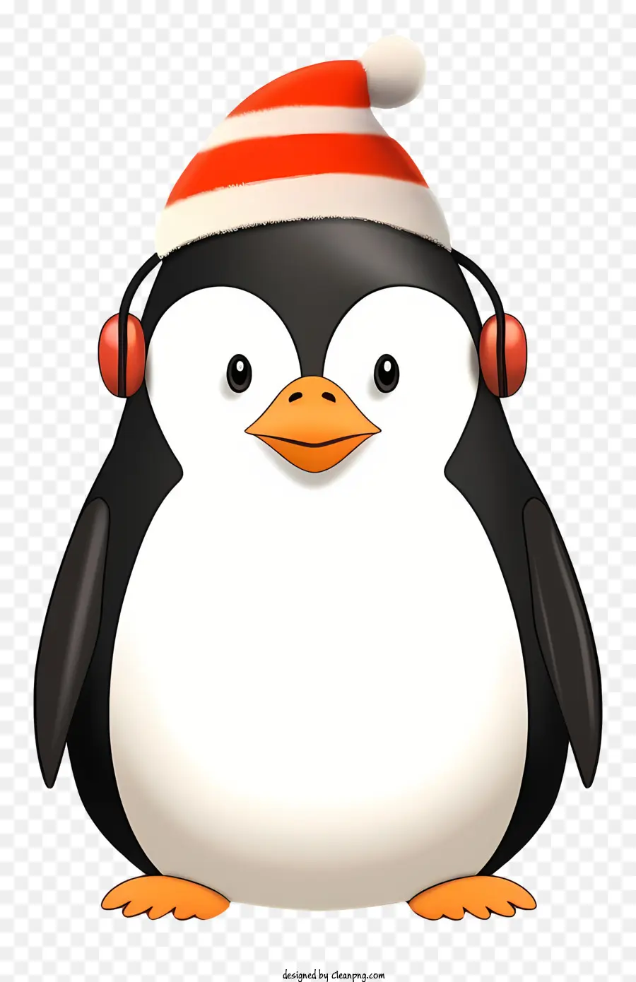 Cartoon Penguin，Chapéu Listrado PNG