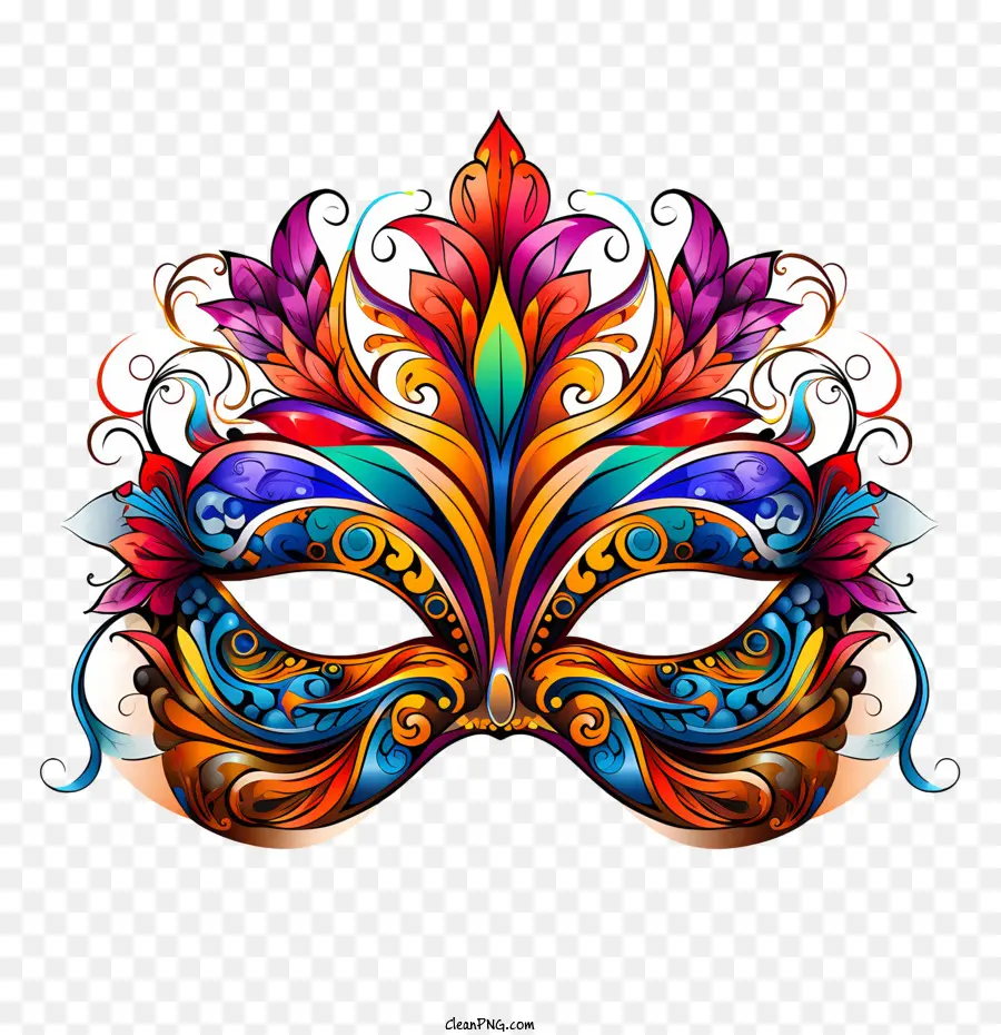 Máscara Do Festival De Carnaval，Colorido PNG