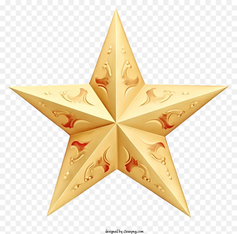Estrela De Ouro，Detalhes Complexos PNG