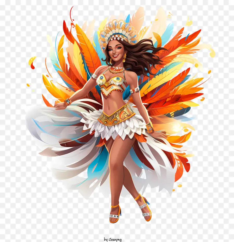Dançarino Do Carnaval Brasil，Dançarina PNG