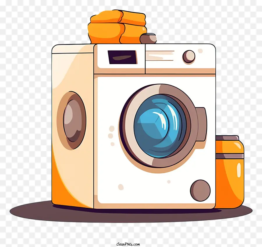 Máquina De Lavar Roupa，Estilo Cartoon PNG