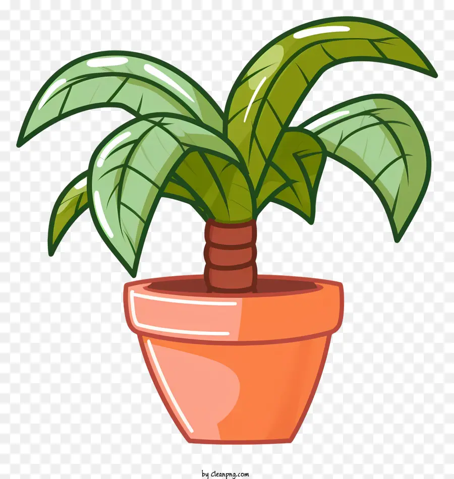 Planta De Vaso，Potão Marrom PNG