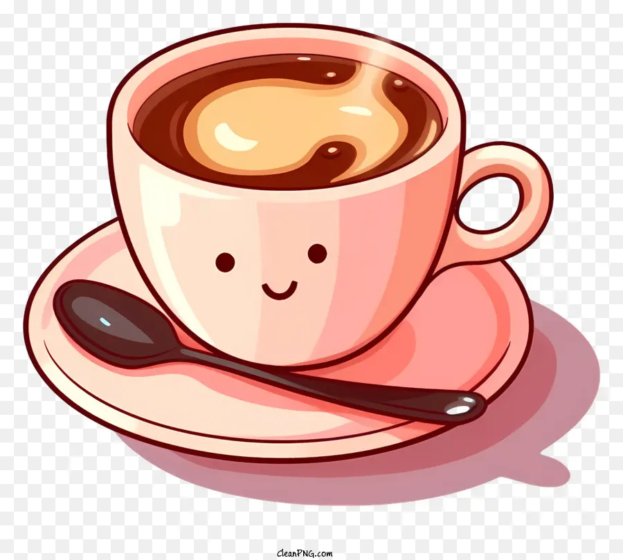 Personagem De Desenho Animado，Xícara De Café PNG