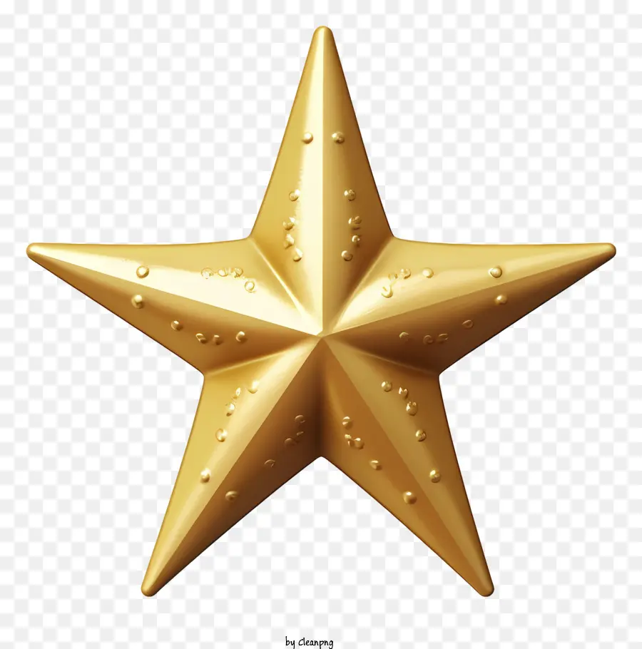 Estrela De Ouro，Acabamento Brilhante PNG