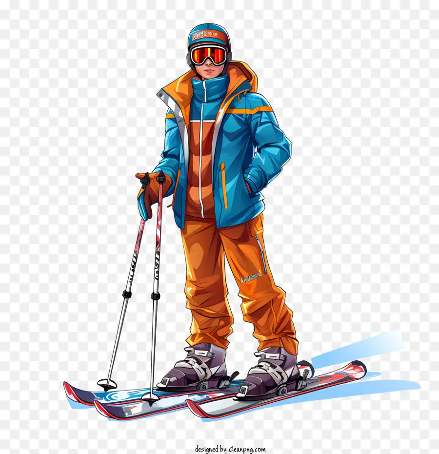 Dia De Esqui，Esquiador PNG