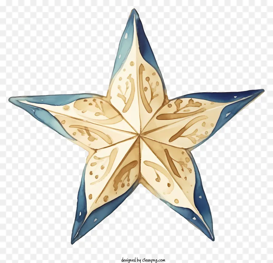 Estrela Dourada，O Desenho Intrincado PNG