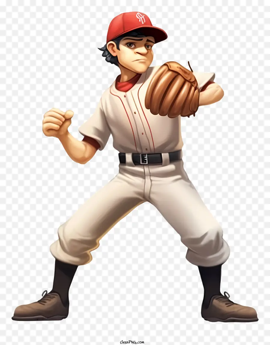 Jogador De Beisebol，Personagem De Desenho Animado PNG
