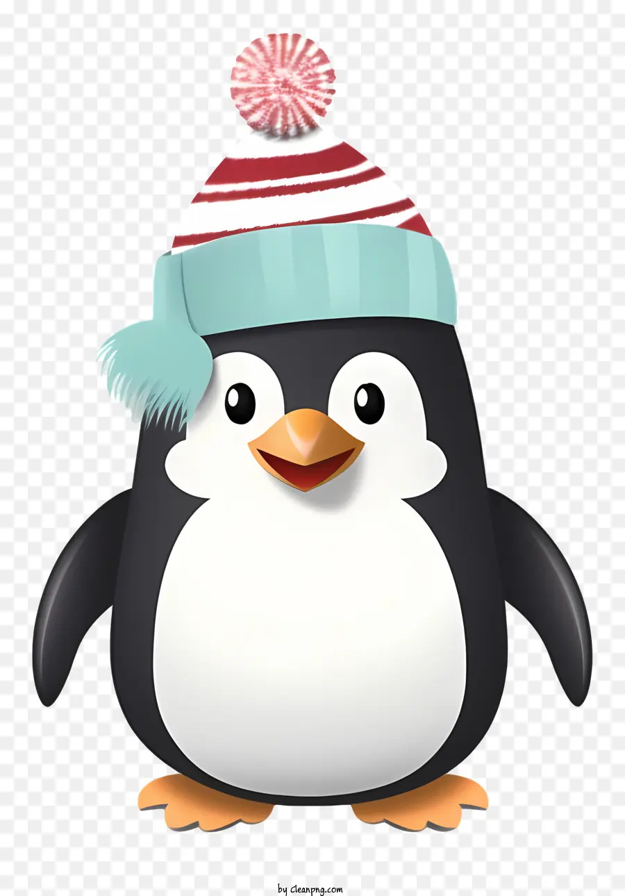 Penguin，Chapéu Listrado PNG