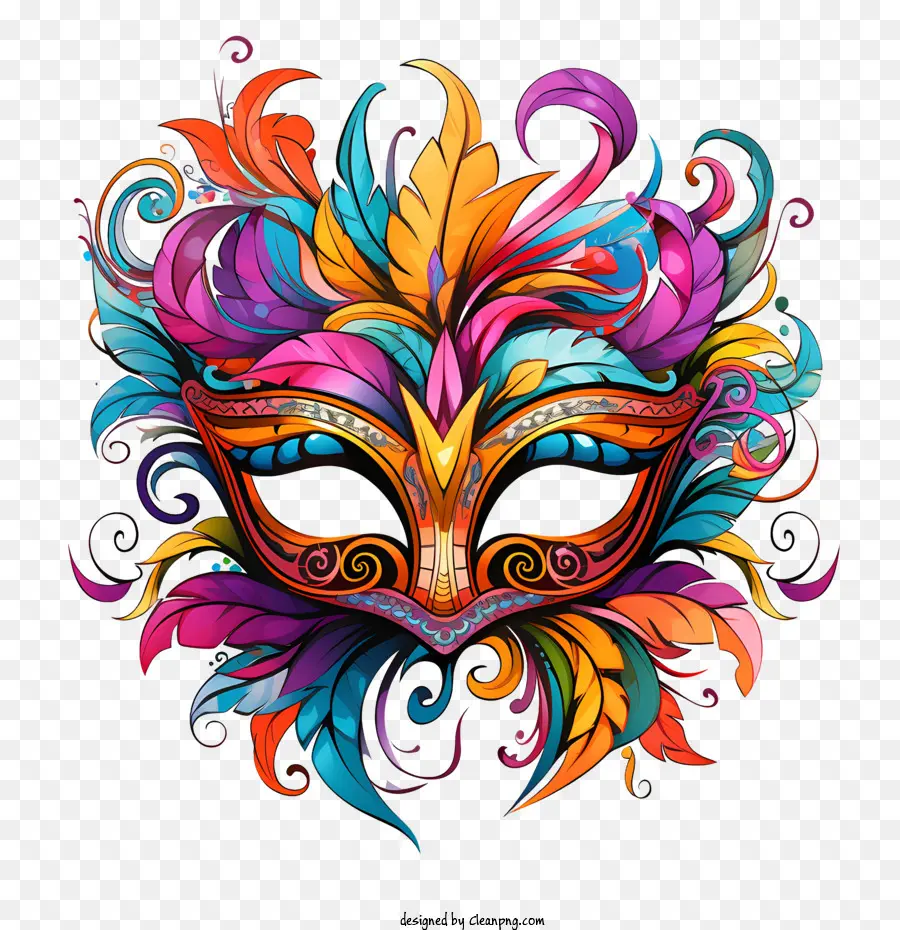 Máscara Do Festival De Carnaval，Colorido PNG