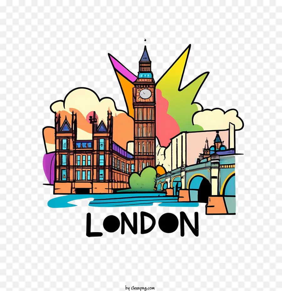 Londres，Ilustração De Londres PNG