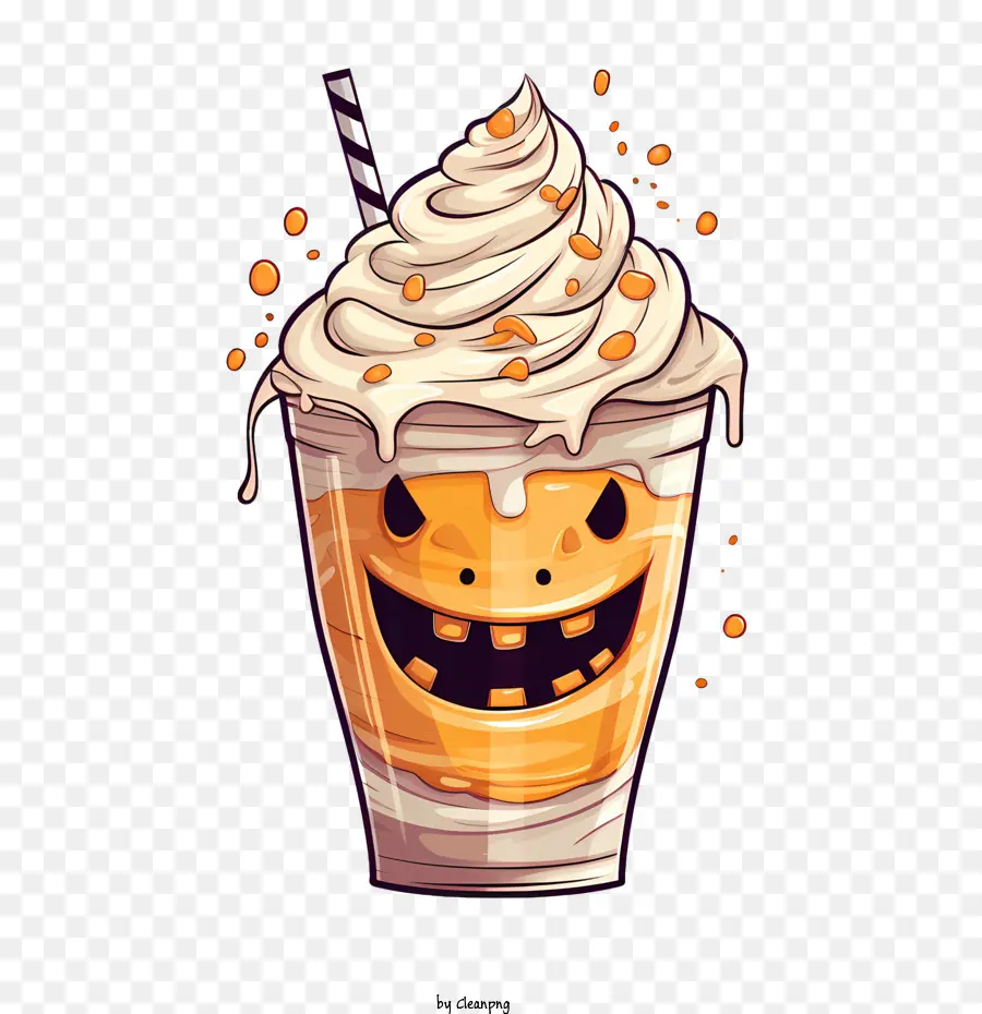 Milk Shake De Halloween，Bebida De Halloween PNG