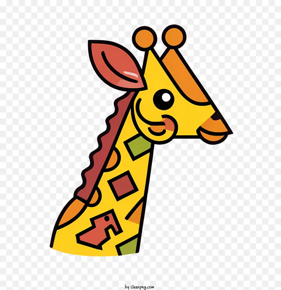 Cartoon Girafa，Animais PNG