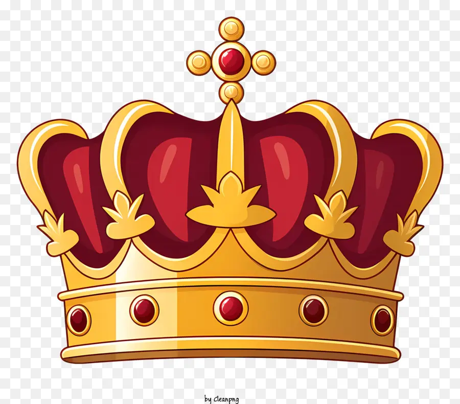 Golden Crown，Cartoon Coroa PNG