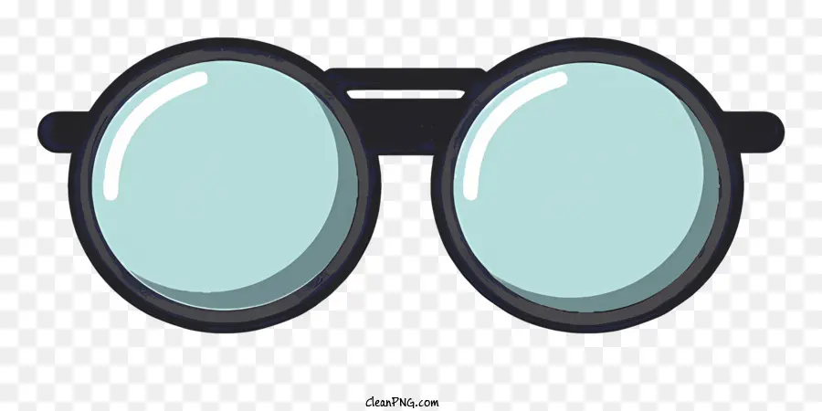 Cartoon óculos，Lentes Azuis PNG