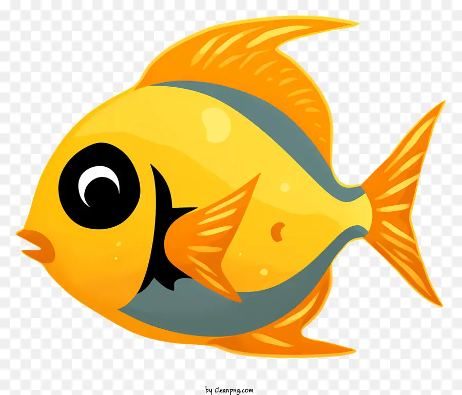 Peixe Amarelo，Olhos Grandes PNG