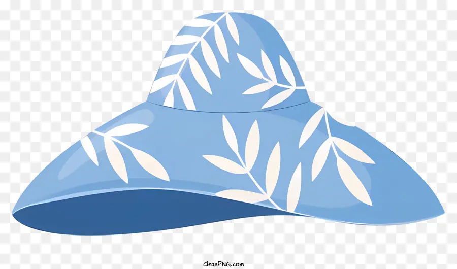 Chapéu Azul，Floral Padrão PNG