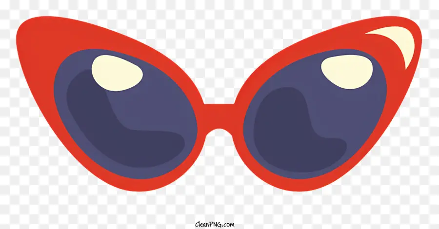 óculos Em Forma De Coração Vermelho，Lentes Azuis PNG
