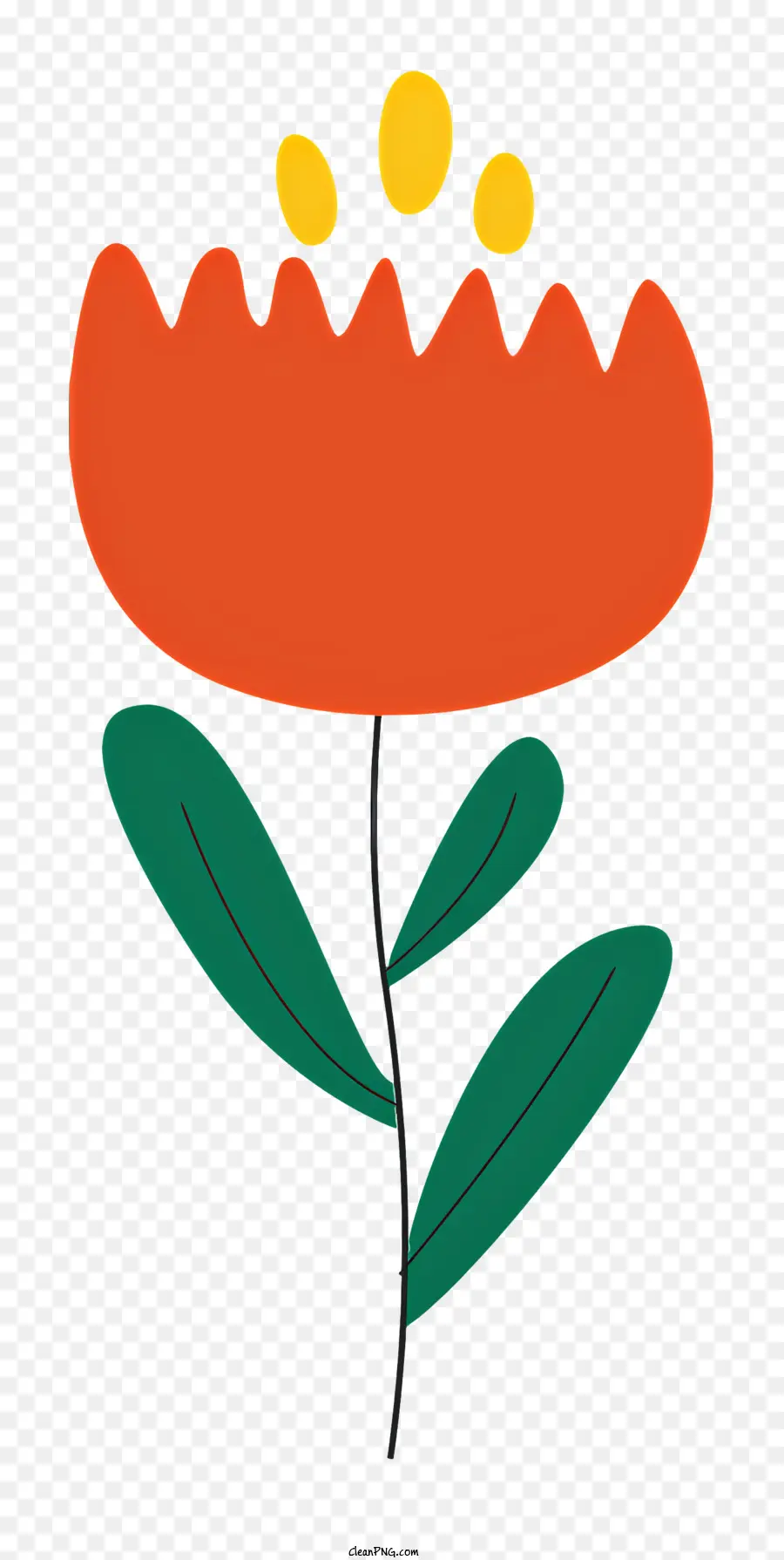 Flor De Desenho，Flor Vermelha PNG