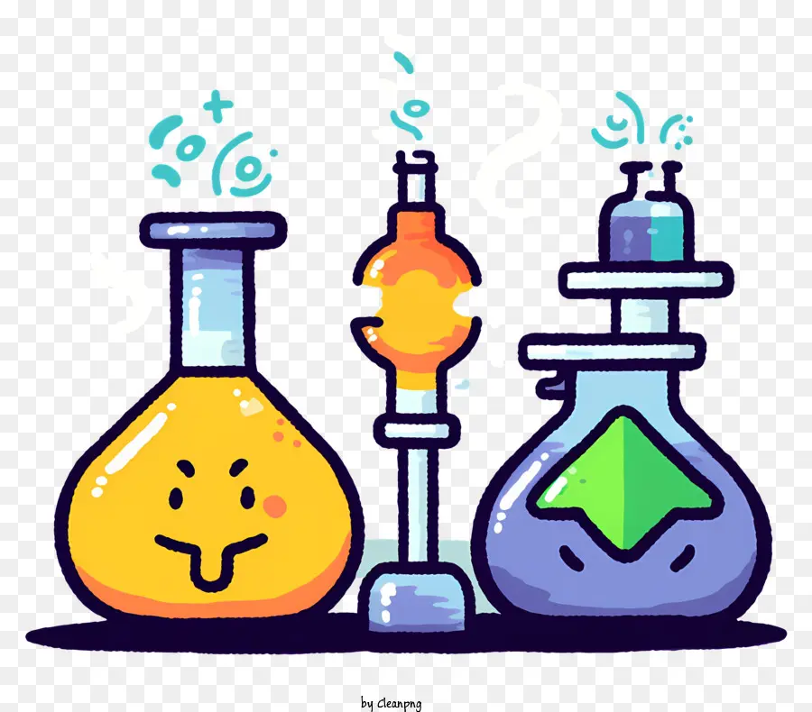 Desenho Animado，Conjunto De Química De Desenho Animado PNG