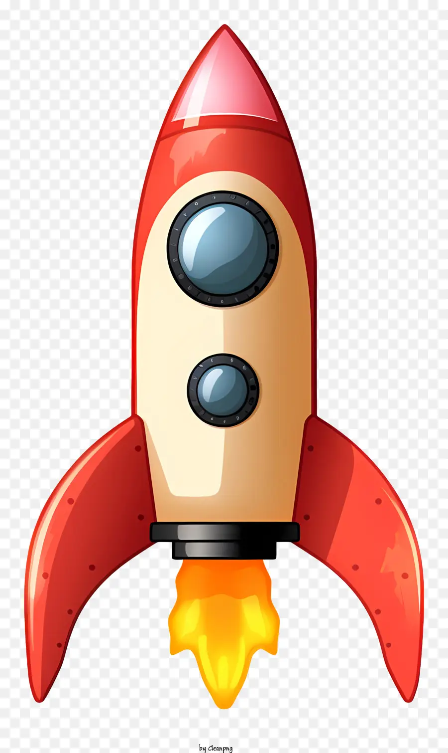 Lançamento De Foguete，Red Rocket PNG