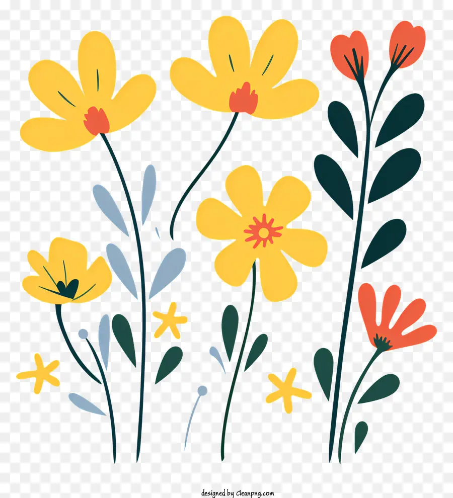 Arranjo De Flores，Flores Coloridas PNG