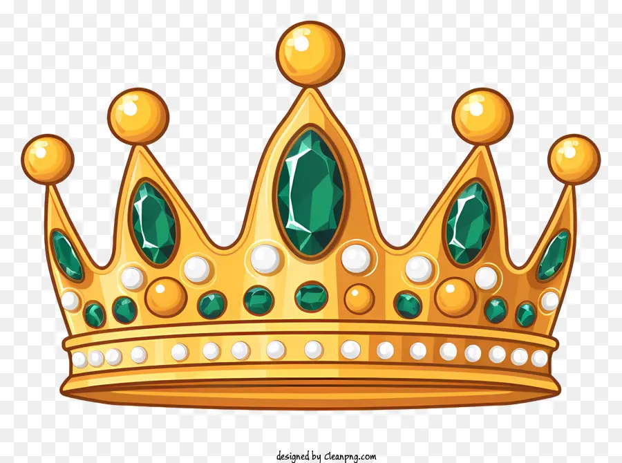 Coroa De Ouro，Diamantes Verdes PNG