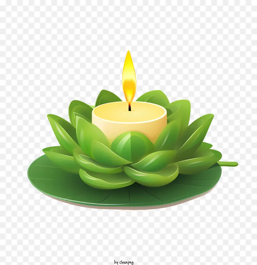 Flor De Lótus De Vela，Flor De Lótus PNG