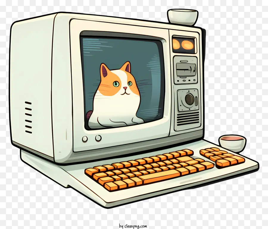 Gato，Computador PNG