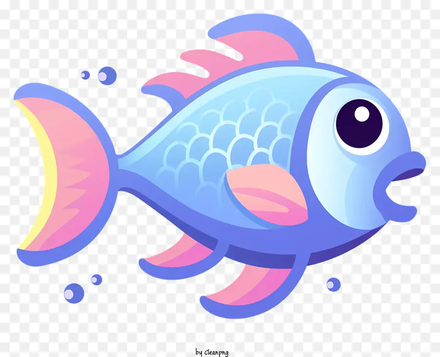 Cartoon Peixe，Lábios Cor De Rosa PNG