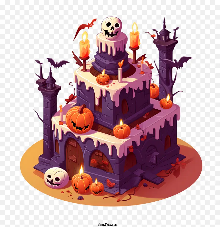 Bolo De Halloween，Halloween Castelo PNG