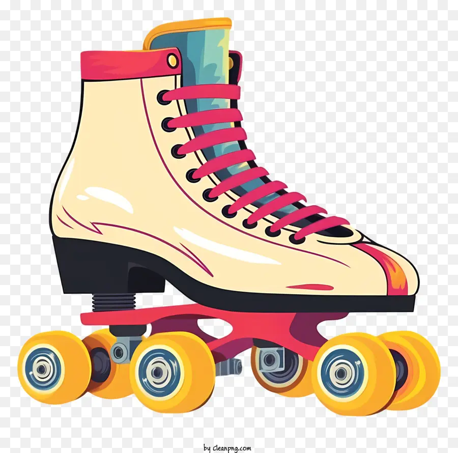 Andar De Patins，Rodas Vermelhas PNG