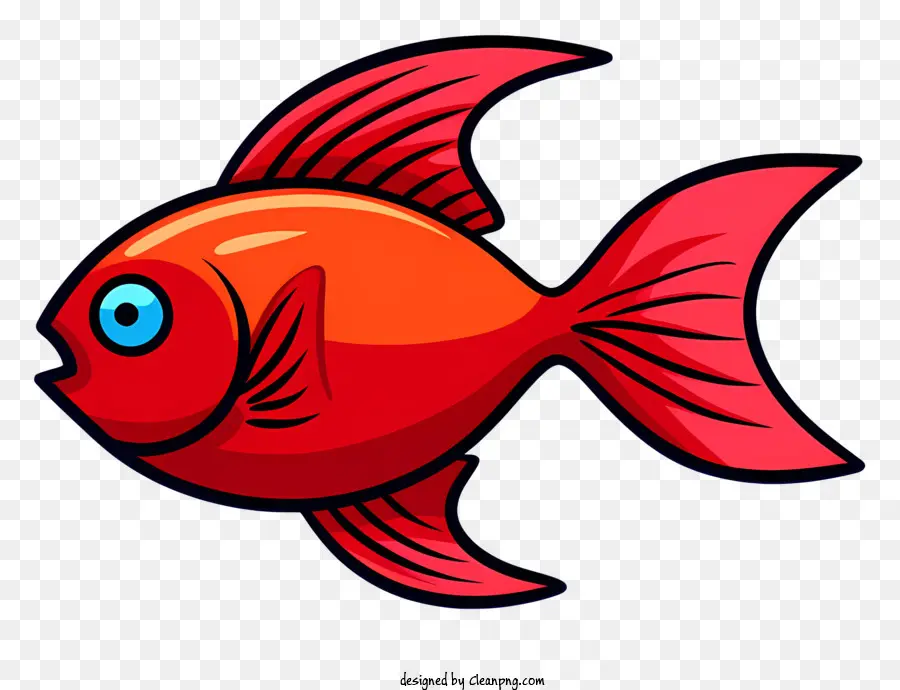 Peixe Vermelho，Olhos Azuis PNG