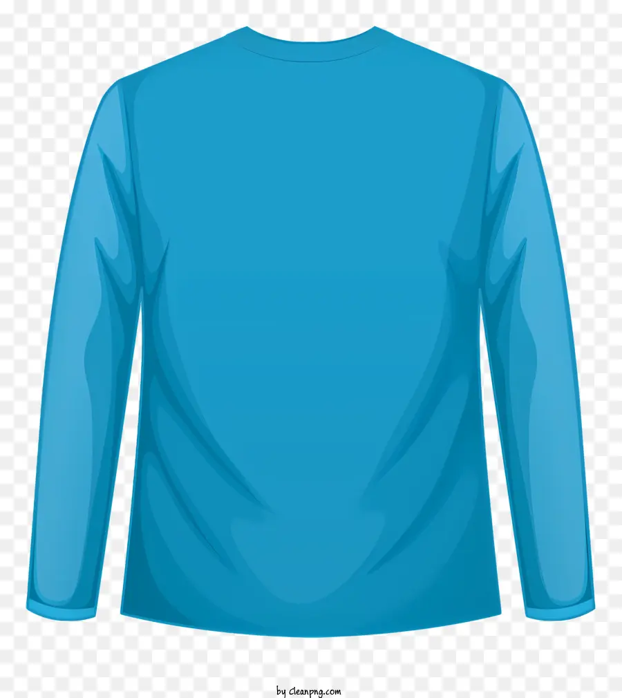 Azul Tshirt，Decote Redondo PNG