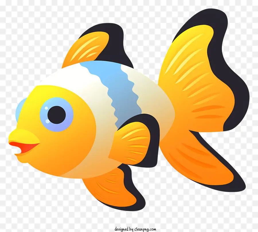 Peixe，Amarelo E Azul PNG