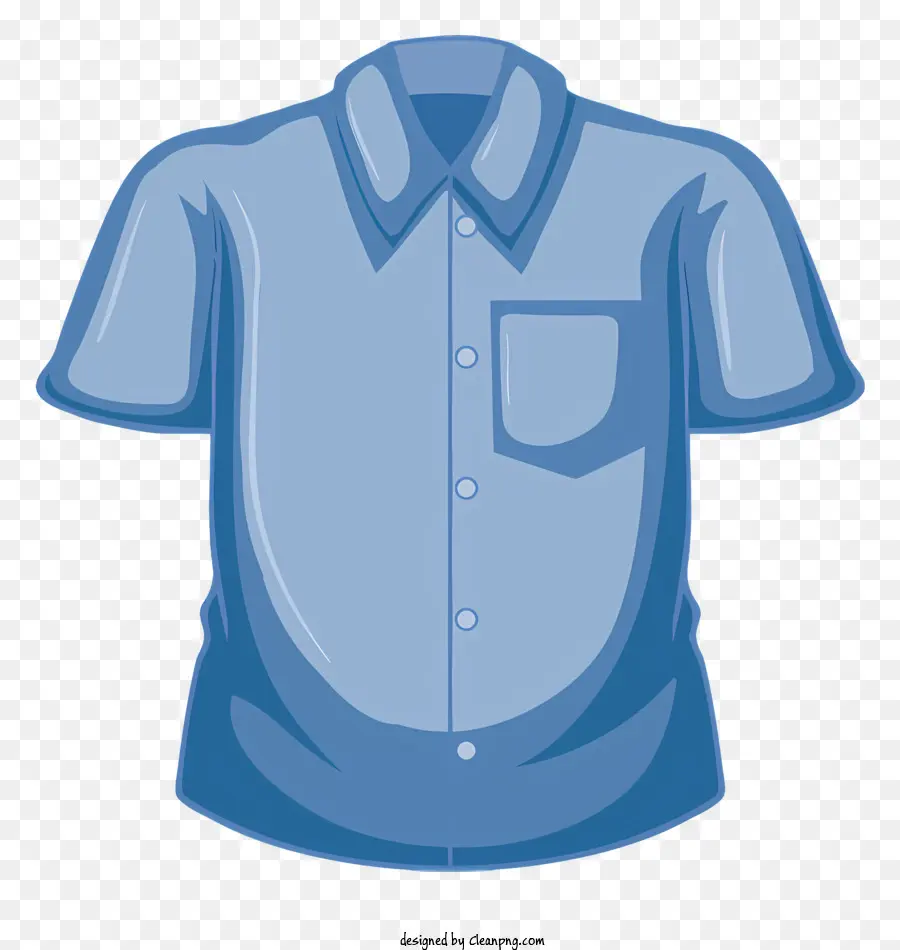 Camisa Azul，Camisa De Colarinho PNG