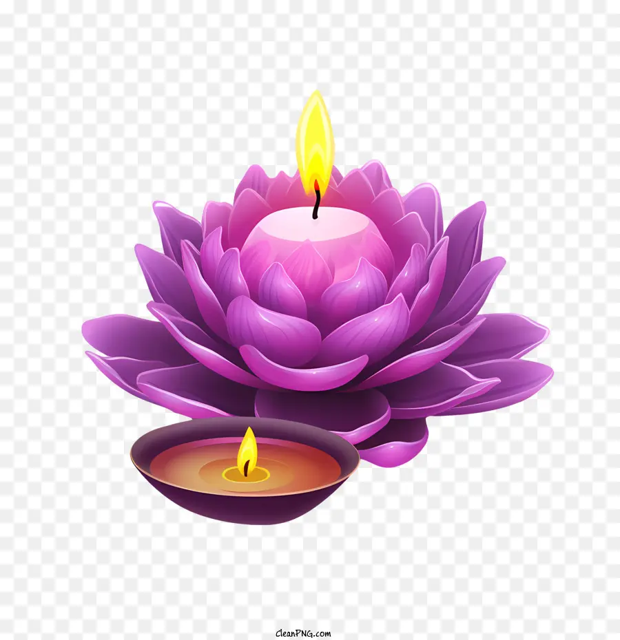 Flor De Lótus De Vela，Flor De Lótus PNG