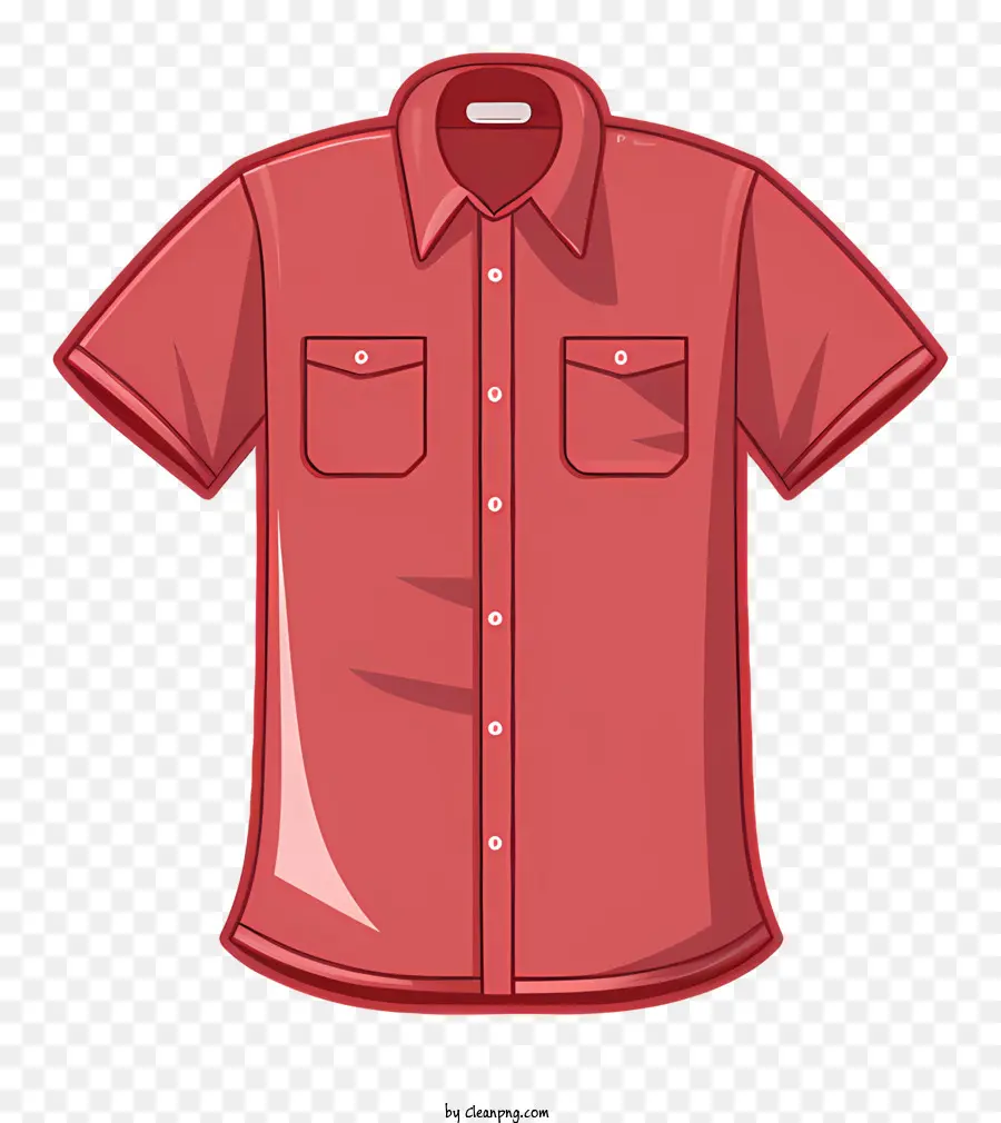 Camisa Vermelha，Fechamento Do Botão PNG