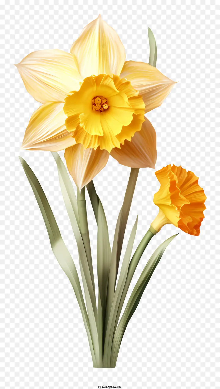 Daffodil Amarelo，Flor PNG