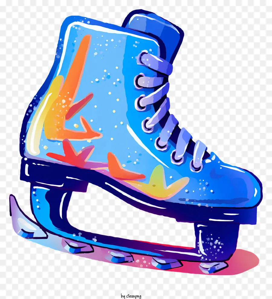 Patinar No Gelo，Azul PNG