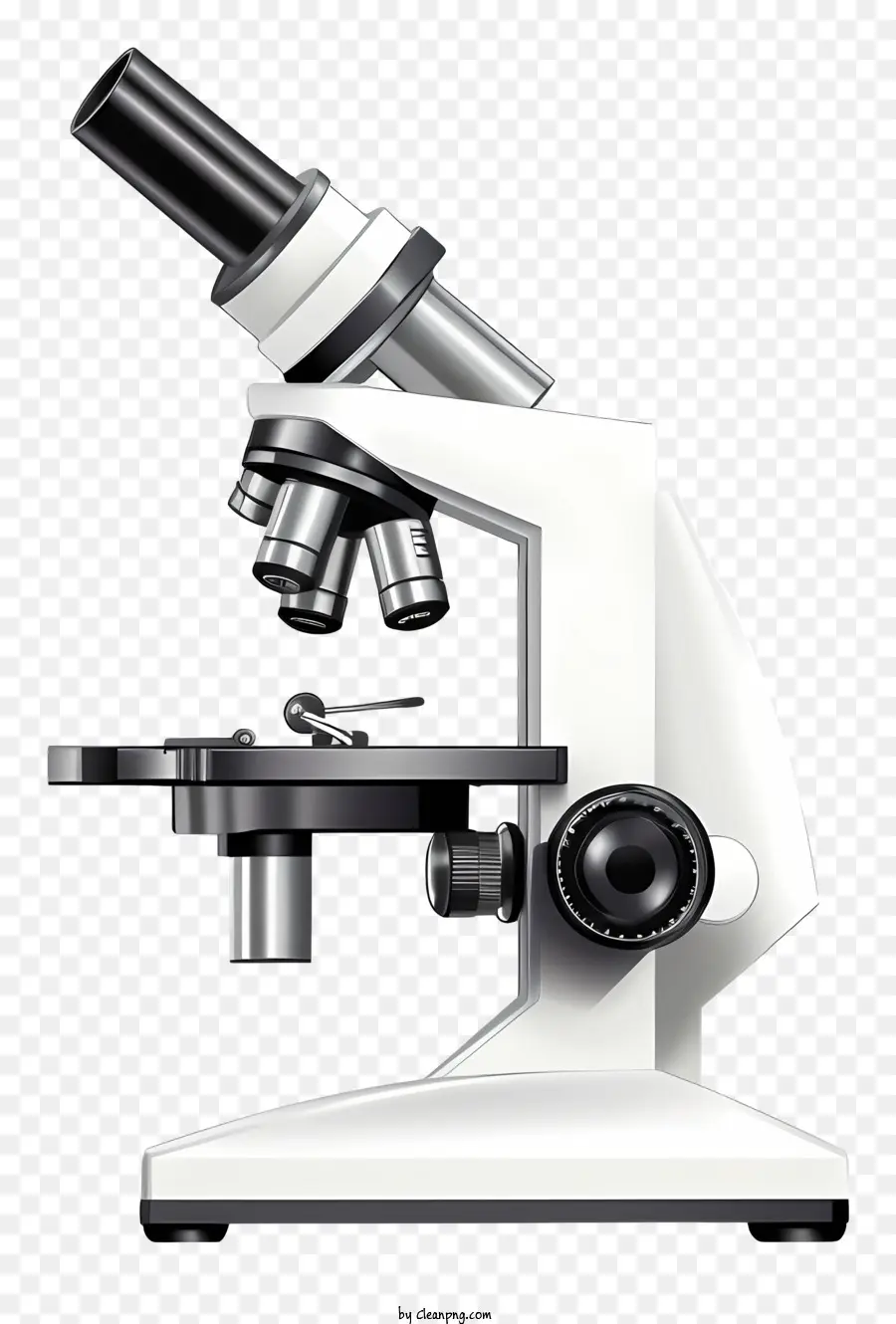 Microscópio Branco，Suporte De Metal PNG