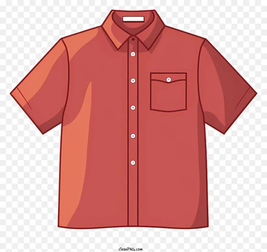 Camisa Vermelha，Mangas Curtas PNG