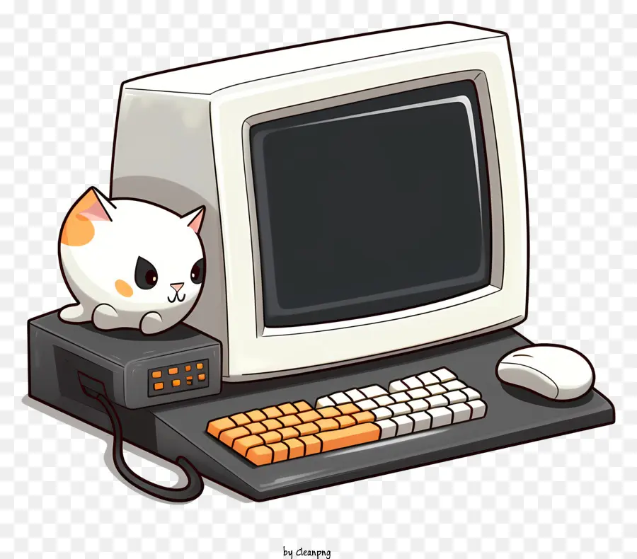 Computador，Gato PNG