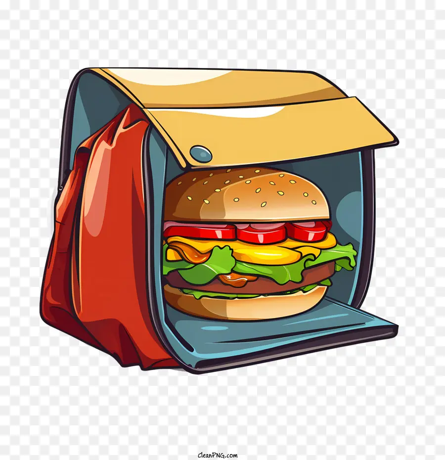 Bolsa De Entrega De Comida，Hamburger PNG