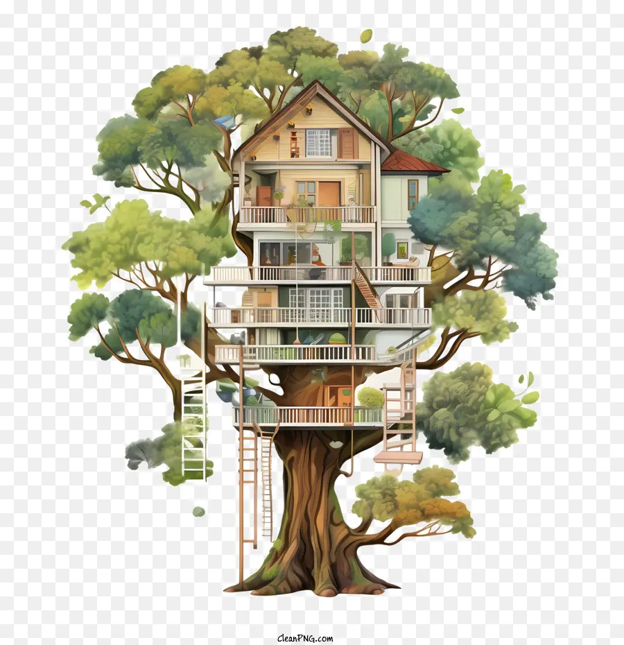Casa Na árvore，Projeto Da Casa Da árvore PNG