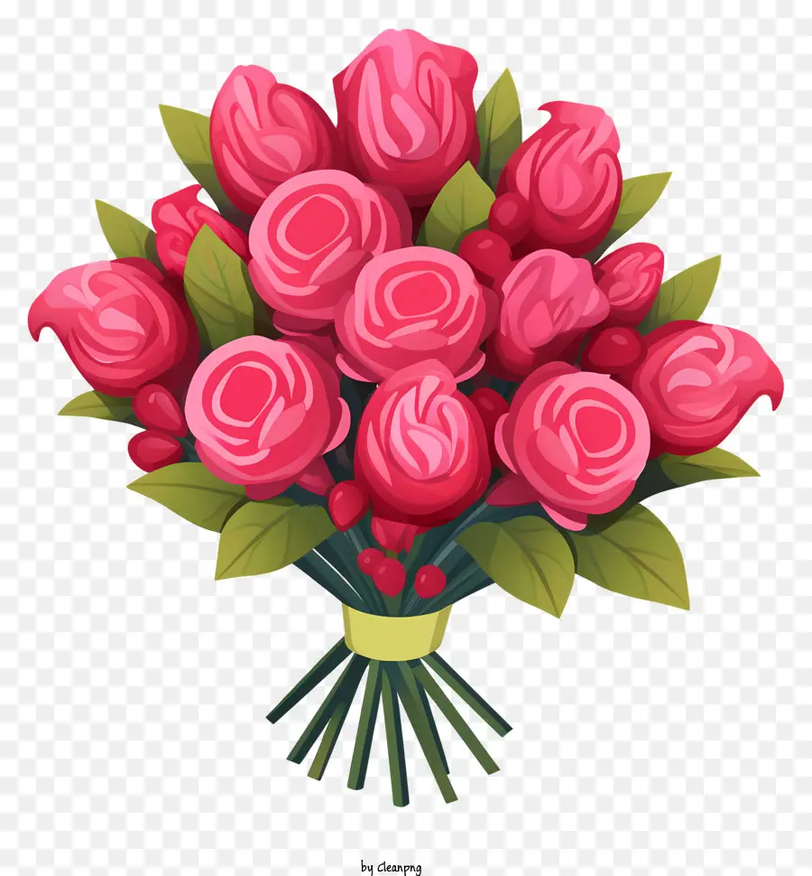 Buquê，Rosas Cor De Rosa PNG