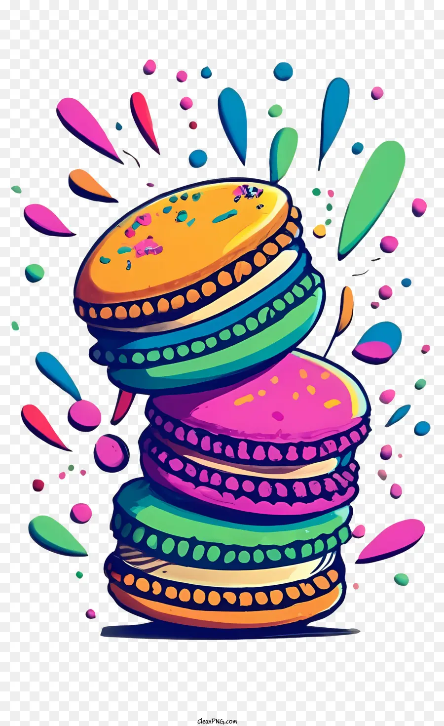 Macarrão，Macarons Coloridos PNG