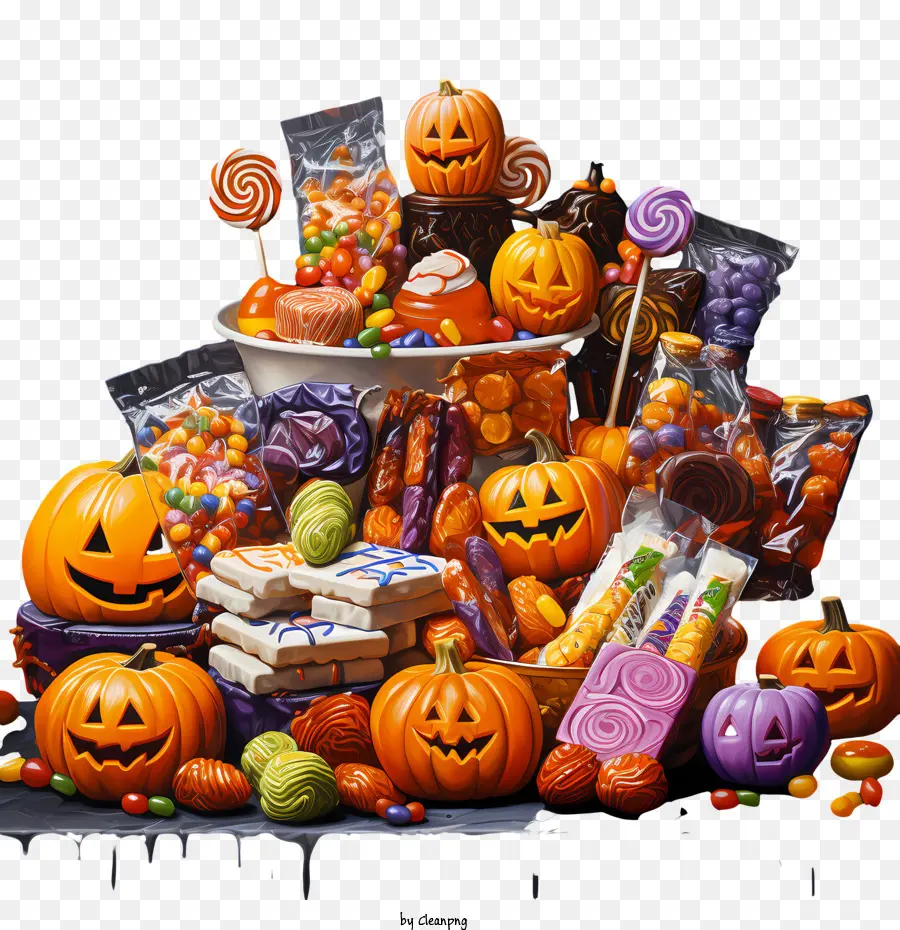 Doces De Halloween，Tratar Sacolas PNG